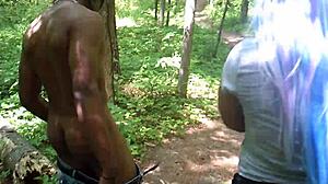 Black cock and big ass MILF in outdoor adventure