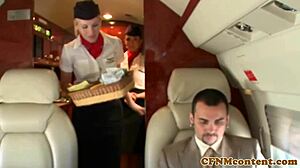 CFNM-stewardessen in volle fantasievlucht